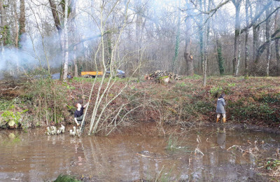 Renaturation d'une mare par le CPIE du Périgord-Limousin