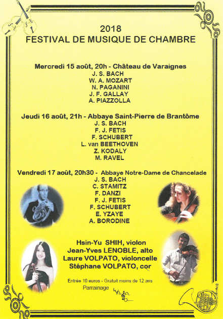 festival de musique de chambre au château de Varaignes