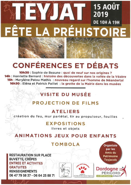 fête de la préhistoire à Teyjat-2019